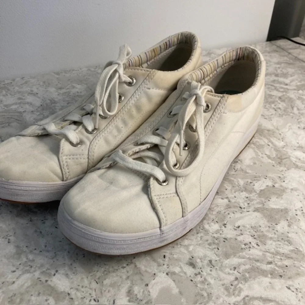 Keds Champion Women's  Lace Up Cream Shoes 8.5